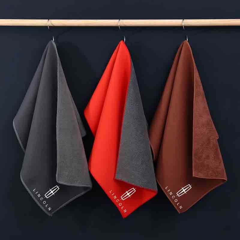 2-in-1 Microfiber Towel Car Cleaning Tools Rag Cloth For Lincoln MKZ Corsair NauMKX-Aviator tilus MKC Navigator MKX Continental aq1