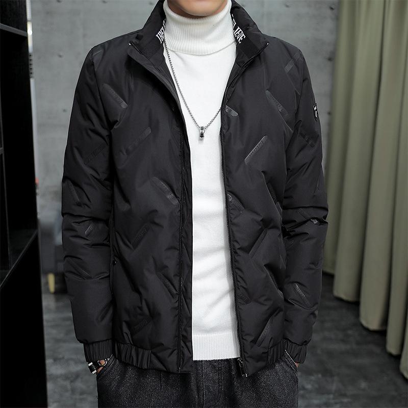 

Мужской пуховик Осень/Зима 2025 с высоким содержанием белого утиного пуха, теплый и ветрозащитный, молодежный мужской пуховик 5XL чёрный