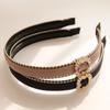 J.Lauren Hound Check Satin Cubic Pendant Hair Band H01086