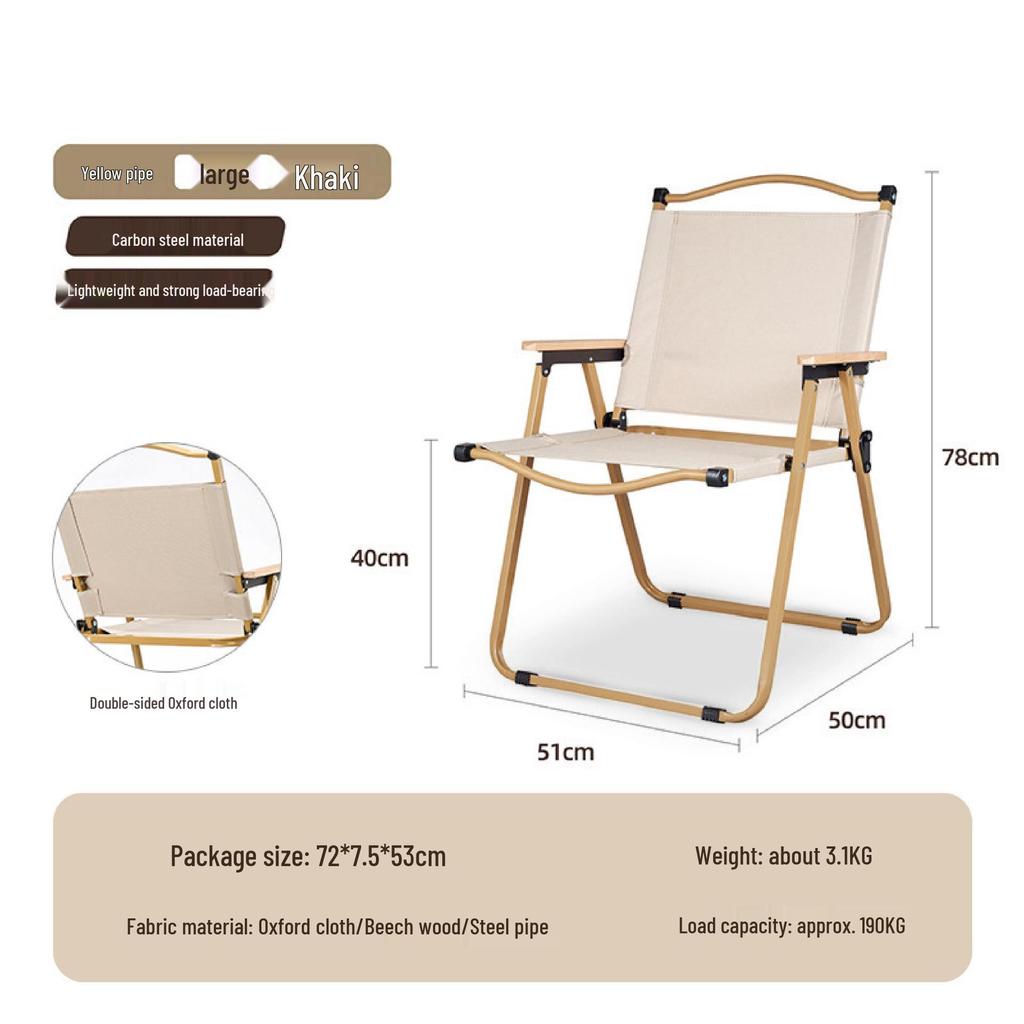 Kermit Outdoor Folding Camping Chair - Portable Picnic Stool