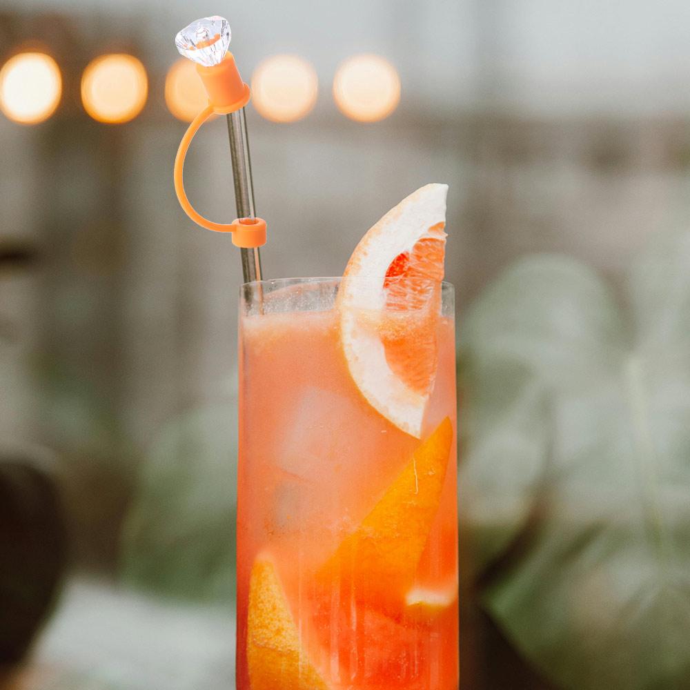 Shape Straw Tip Covers Silicone Drinking Dust Cap Drinking Straws Plug Home