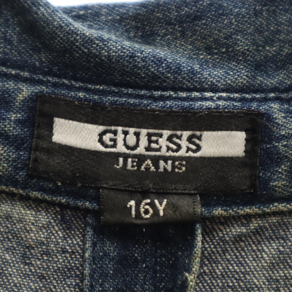 Guess Short Sleeve Denim One Piece 16Y Blue Kid's Used
