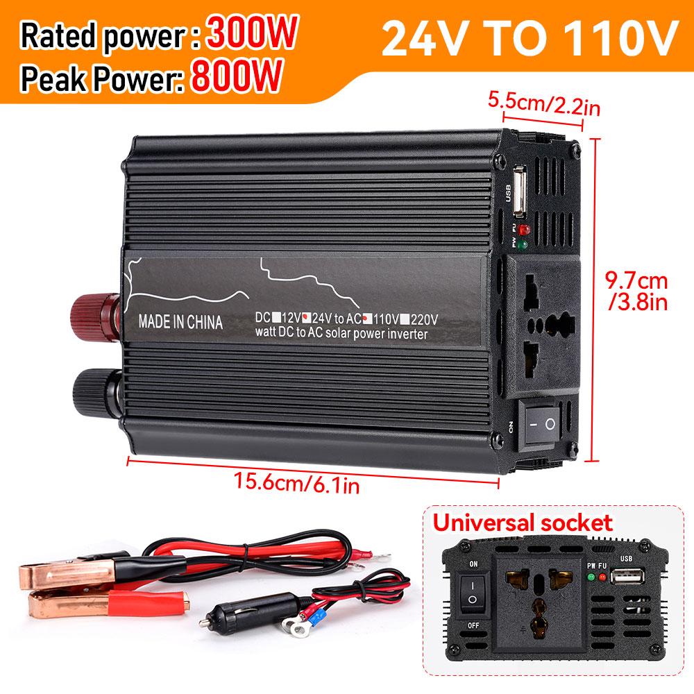 800W Universal Car Inverters Modified Sine Wave DC 12V To AC 110V Solar Transformer Convert Plug Car Electronics Accessories
