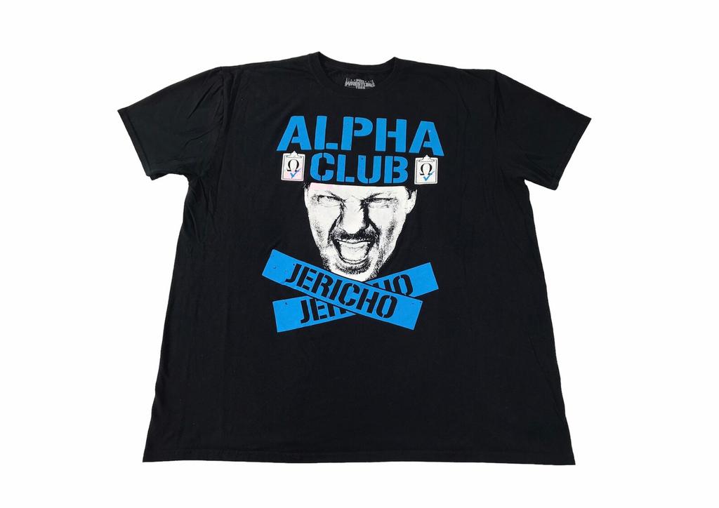 Vintage Alpha Club Jericho Pro Wrestling Japan Wrestler Tee T-shirt Printed Inspired Designer Streetwear Fits Size XL C429j