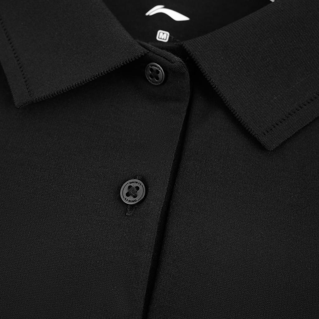 Li-Ning Comfortable Breathable Polo Shirt Women tops Black APLW146-1