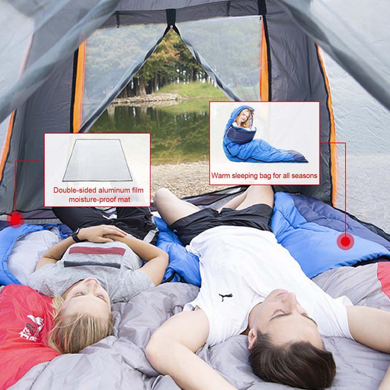 200x200cm Aluminum Foil Camping Floor Mat Outdoor Moisture-proof Pad Camp Sleeping Thermal Blanket Camping Carp for Beach CN