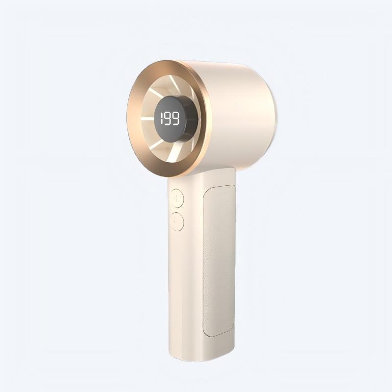 199 Speeds Portable Handheld Speed Fan LED Display 3000mAh USB Rechargeable High Speed Turbo Handheld Fan for Camping Sports