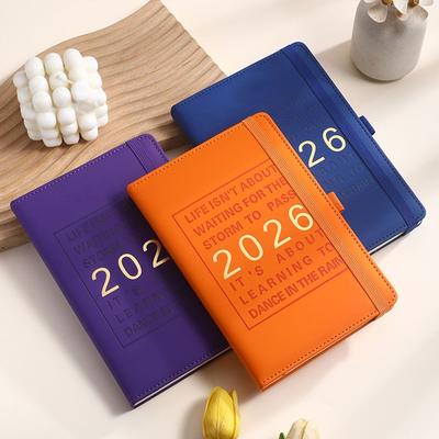 New A5 2026 Schedule Book English with Calendar 365 Day Planner Efficiency Manual To Do List Notepad Students