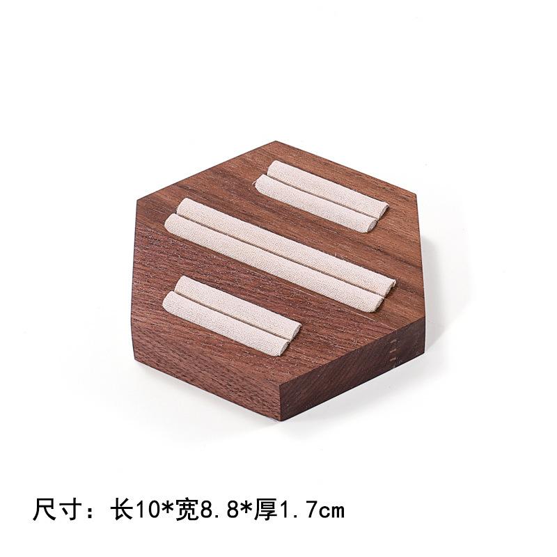 Walnut Jewelry Display Stand Combination Set Jewelry Display Ring Jewelry Look Pallet Necklace Display Model Stand
