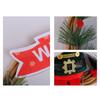 Christmas Gnome Wreath 13 Inch Artificial Vine Wreath with Soldier Gnome Front Door Welcome Sign for Indoor Outdoor Xmas Home Porch Decor