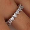 Huitan Simple Style Women Ring Inlaid Shining Heart CZ Fashion Accessories Versatile Wedding Engagement Jewelry for Lady Party