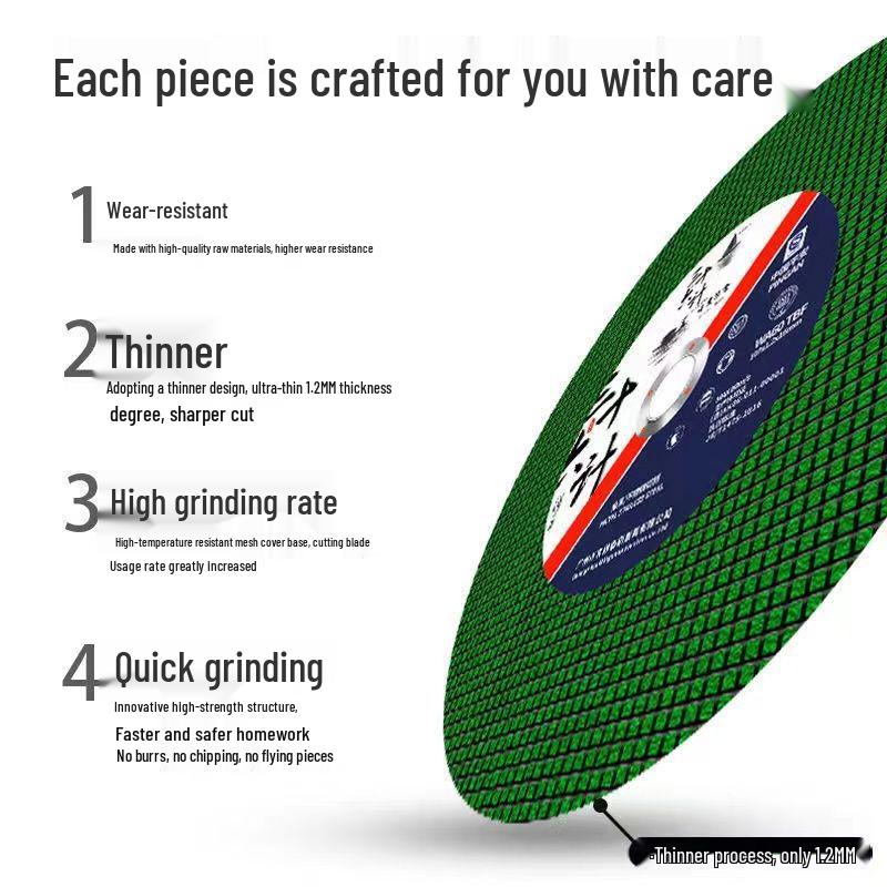 Ultra-Thin 100mm Cutting Disc for Angle Grinder, 107x1.2x16mm, Metal & Stainless Steel Grinding Wheel.