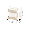 Mobile Bookshelf With 4 Wheels 20lbs Max Load Capacity Storage Rack Multifunctional Utility Storage Cart For Kitchen Bathroom (37 X 25 X 43.5CM)