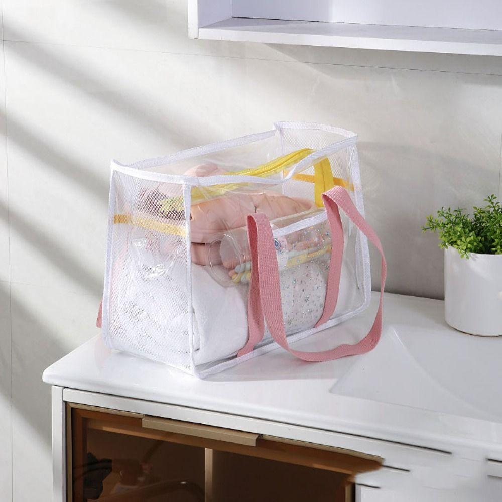 Large Capacity Pvc Transparent Handbag Cosmetic Bag Beach Tote Bag Waterproof Messenger Bag Summer