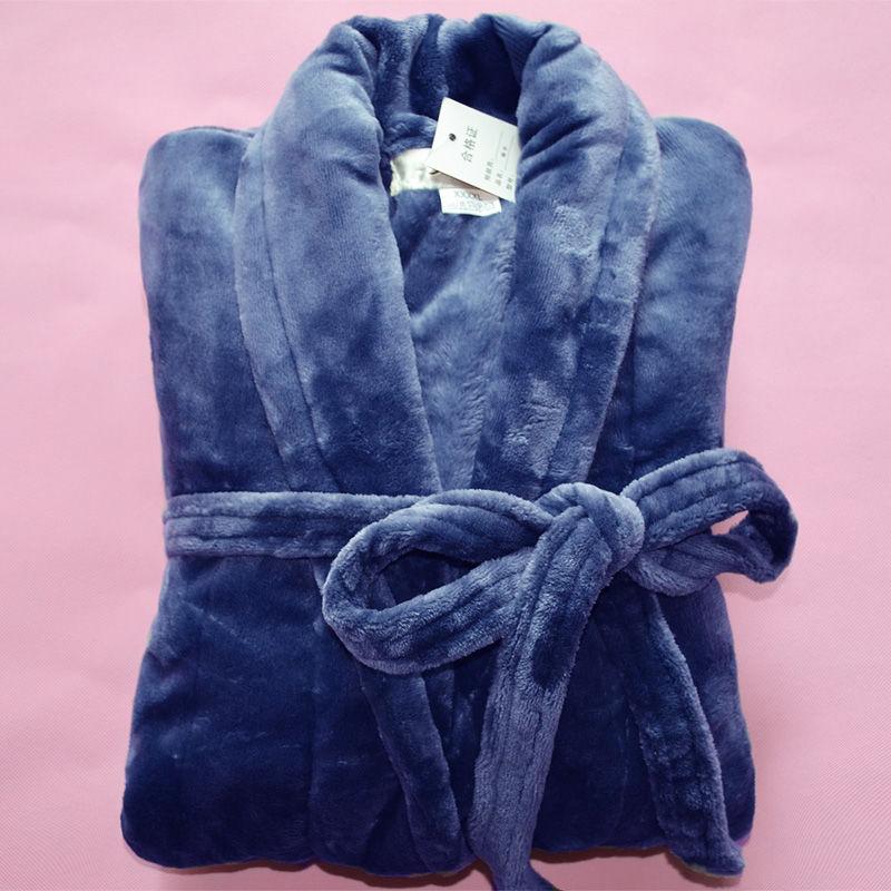 Verdickter und längerer Abschnitt des Bademantels, Paar-Bademantel, Pyjama, Bademantel für Männer und Frauen mit dem gleichen Abschnitt des Home-Wear-Pyjamas