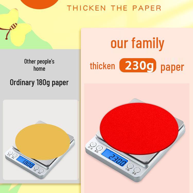 230g Thickened Colored Round Cardstock for Kindergarten & First Grade DIY Art Projects