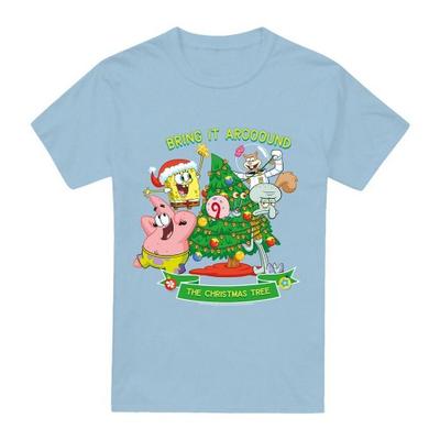 SpongeBob SquarePants Mens Arooooound The Christmas Tree Patrick Star T-Shirt