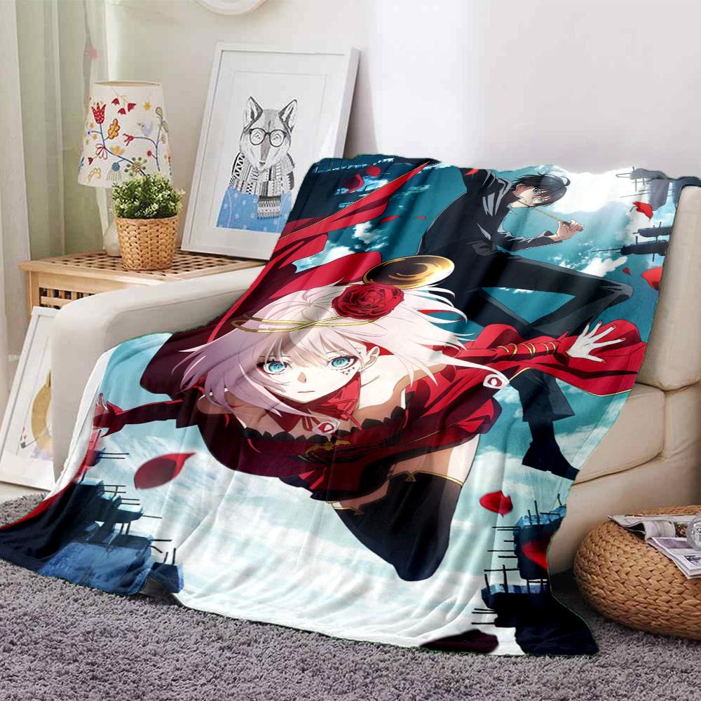 Takt Op Destiny Anime Character Print Fleece Blanket Soft Warm Throw Blanket Sofa Couch Bed Home Decor For Anime Fans