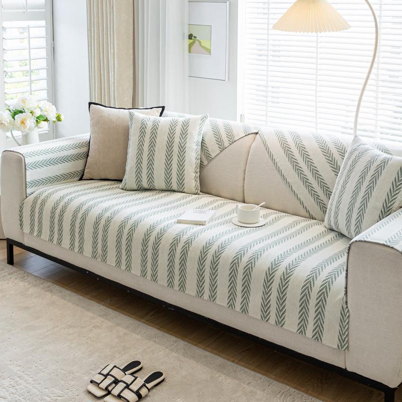 Modern Simple Chenille Sofa Cushion, Universal In All Seasons, Anti-Cat Scratch Sofa Cover, Fabric Non-Slip Sofa Cushion