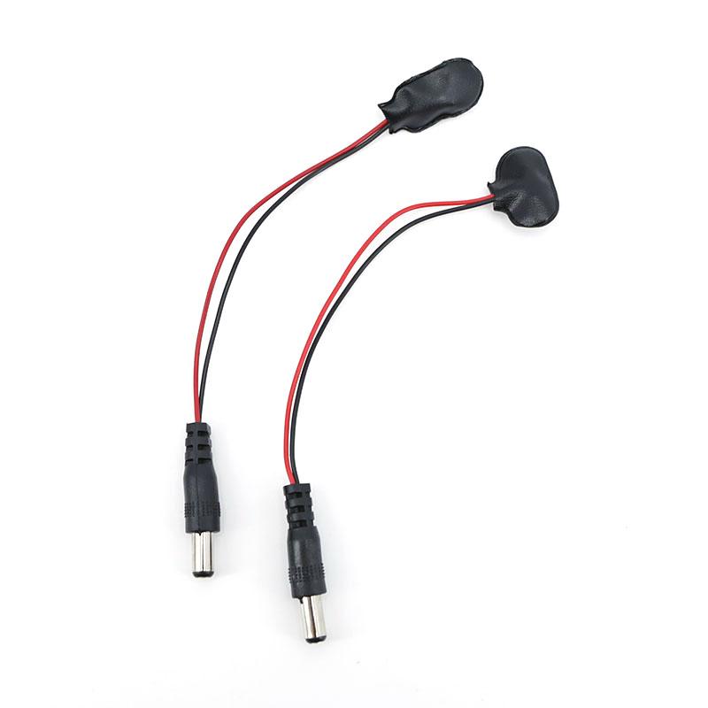 DC 5.5x2.1MM To 9V T I Type Clips Connector Buckle Connect Wires Black Red Cable Connection