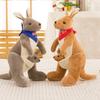 35Cm Lovely Mother & Child Kangaroo Plush Toys Plushie Pillow Big Size Stuffed Dolls For Baby Room Decor Birthday Christmas Gift