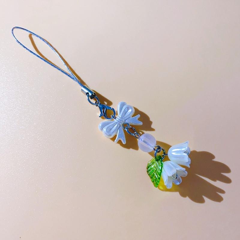 Fashionable Phone Pendant Cute Bag Charm Handmade Phone Charm Stylish Phone Chain Alloy Material Gift for Women Girls