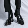 Fashion Fashion Male Chelsea Boots Slip on Casual Leather Ankle Boots Fashion British Style Short Botas 2025 New Men's High Top Shoes