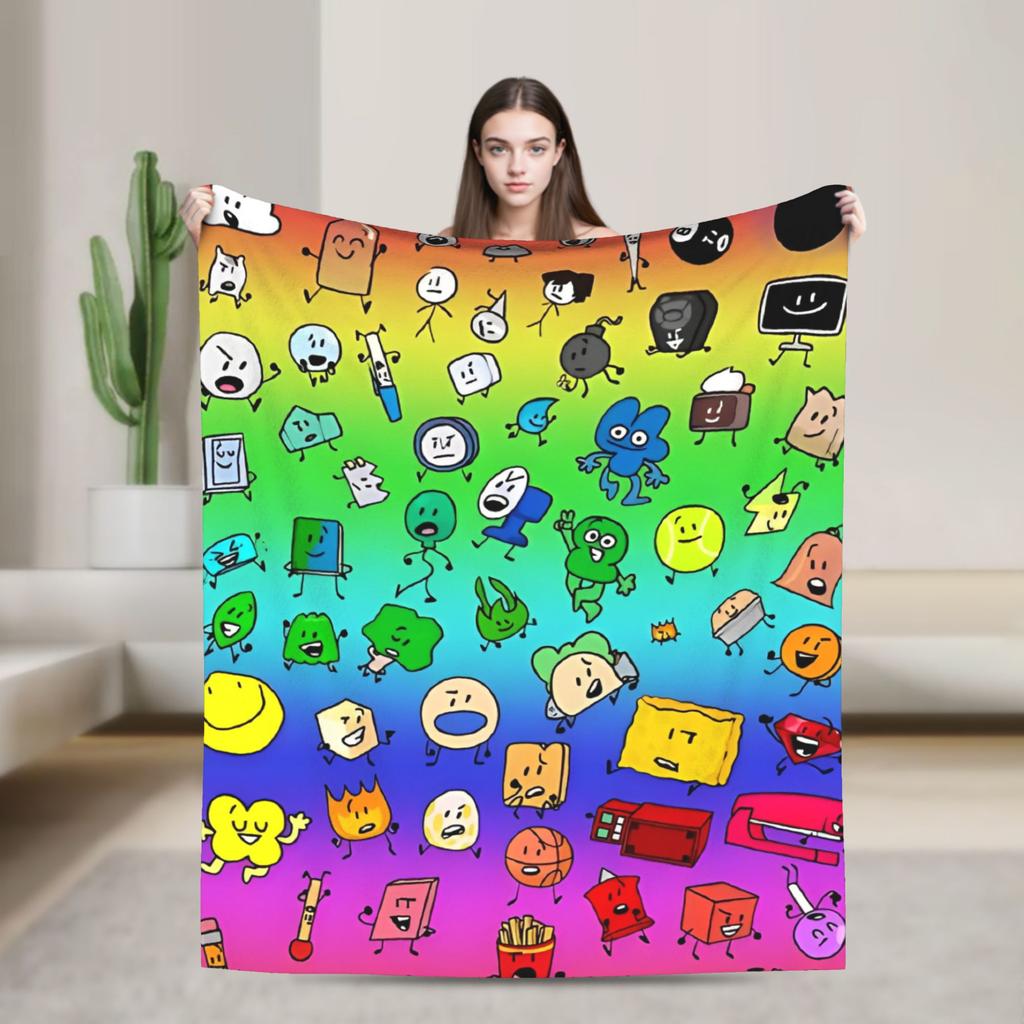 Inanimate Insanity All Characters Flannel Blanket Soft Throw Blanket for Home Decor Travel Print Bedspread Sofa Bed Cover