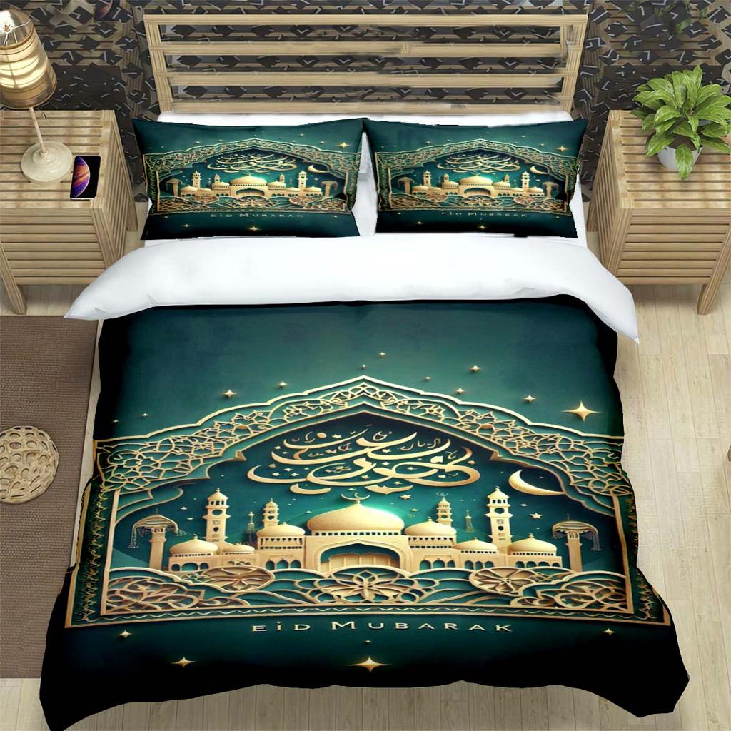 Fashion Muslim Prayer  Print Bedding Sets Bed Supplies Set Duvet Cover Bed Comforter Set Bedding Set Luxury Gift