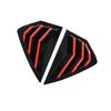 For Mazda 3 Axela Hatchback - Car Rear Louver Window Side Shutter Cover Trim Sticker Vent Scoop ABS Carbon Fiber Black