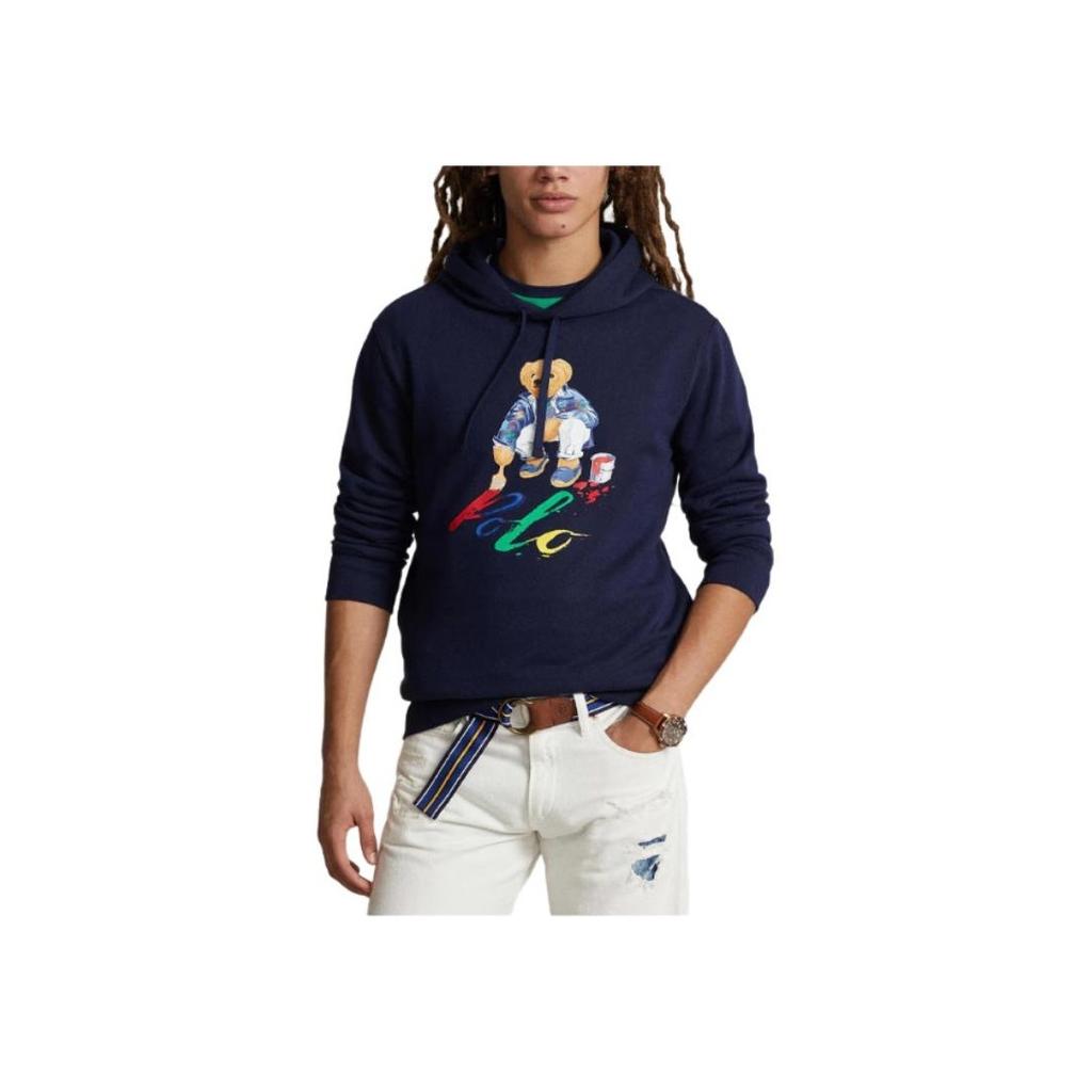 Polo Ralph Lauren Letter Bear Brodert Hettegenser Herre Hettegensere Marineblå 710853309-030