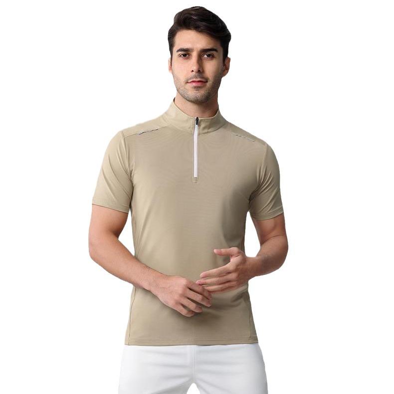 Lulu Men's Ice Silk Quick-Dry Short Sleeve Sports T-Shirt for Summer Fitness, Running, and Marathon