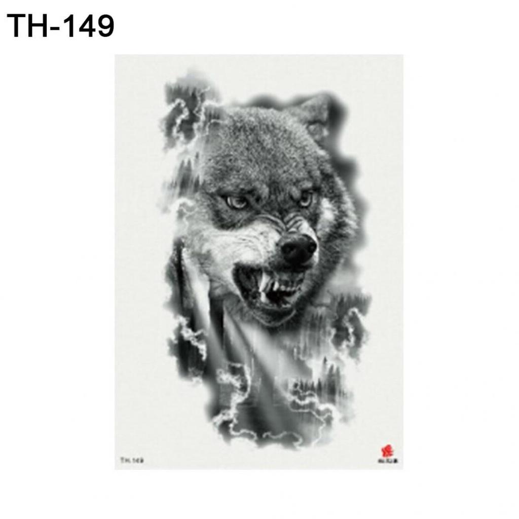 Animal Dog Bear Arm Shoulder Waterproof Temporary Fake Tattoo Sticker Gift