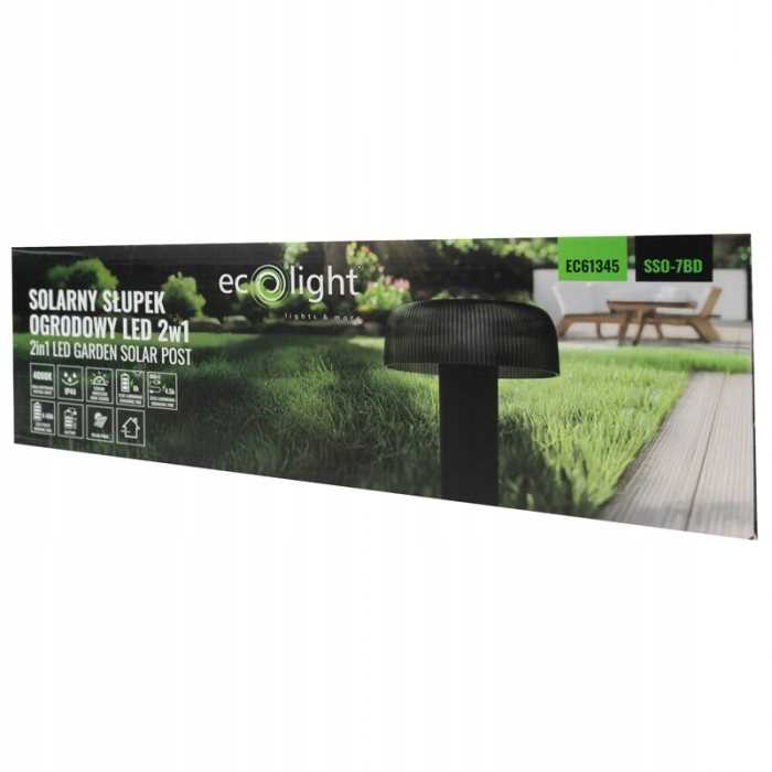 Solarny Słupek Oświetleniowy Ogrodowy Led 2W1 Sso-7Bd Ip44 4000K Usb