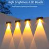 1pc Warm White LED Solar Wall Light Outdoor Courtyard And Deck Decorative Step Lights For Hotel Gardens Paths Courtyards Villas