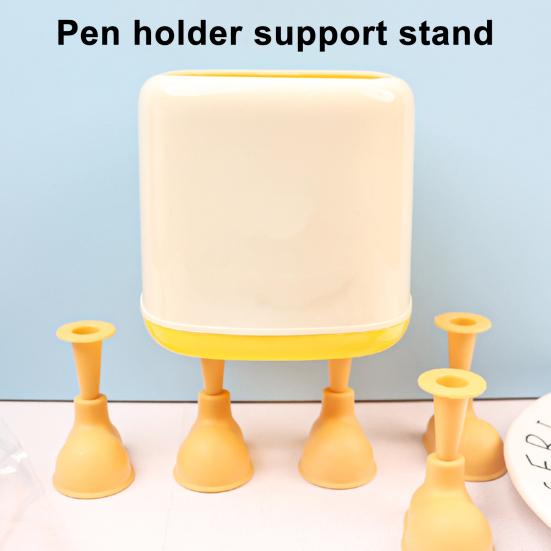 2/4Pcs Pen Holder Tripod Foot Design PP Material DIY Decoration Desktop Pen Holder Rack Cosmetic Storage Box Stand