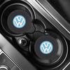 New 2pcs Car Coaster Pads PVC Water Cup Anti-slip Mat for Volkswagen Golf Passat Jetta Touareg Tiguan Polo Caddy GTI Lavida