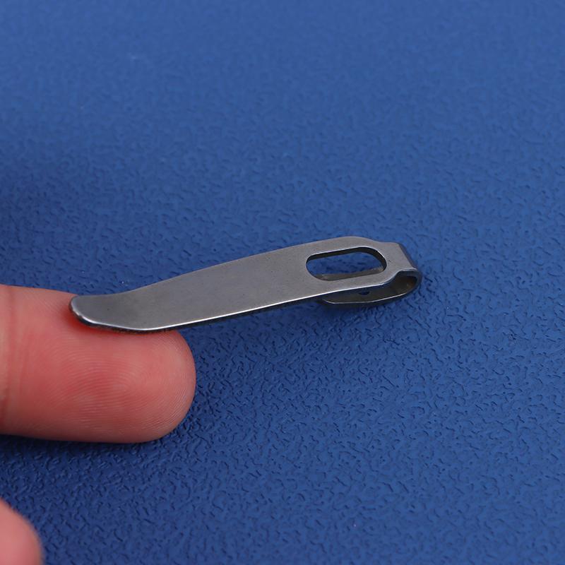 1Set 420 Stainless Steel Material Knife Back Clip With 3Pcs M2.5 Screws Pocket Waist Clamps For Knives Diy Make Accessories