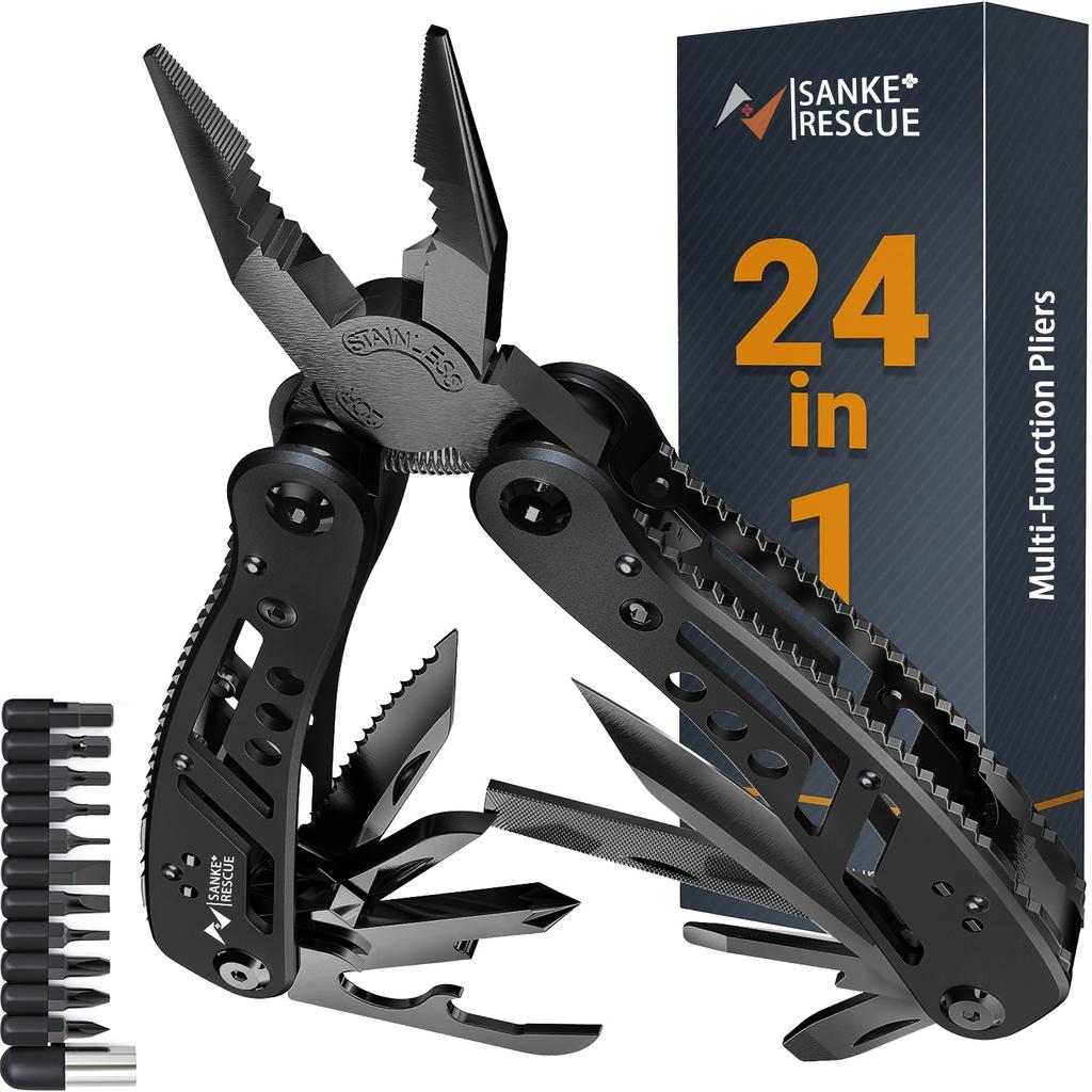Multitool 24 v 1 kapesní venkovní kleště armádní nůž Heavy Duty z nerezové oceli Víceúčelový nástroj pro lov Turistika Kempování