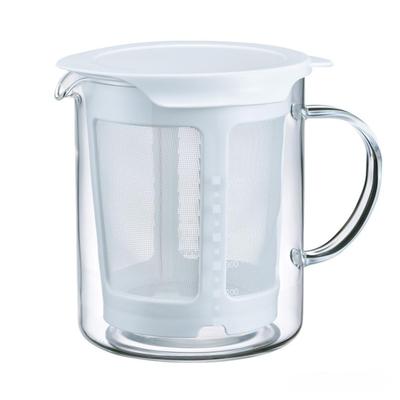 HARIO Dashi Pot Practical Capacity 600ml Dashi Soup Easy To Use In the Microwave Handmade White Made In Japan Present Gift Present DP-600-W