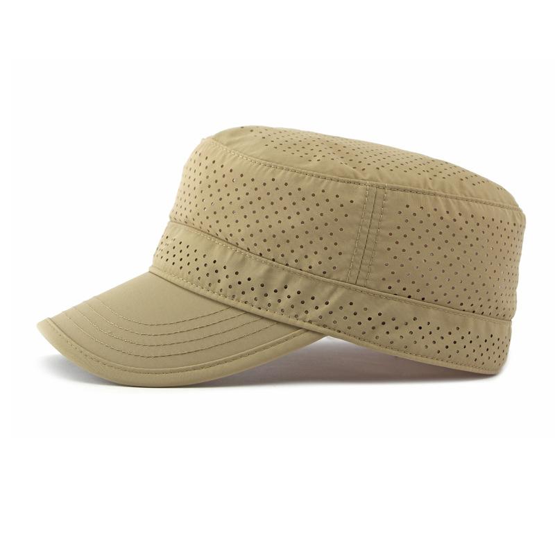 Summer Hat Men's Flat Top Hat Outdoor Mountaineering Cap Mesh Breathable Cap
