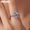 WOSTU 925 Sterling Silver Tarot Card 'The World' Ring For Women S925 Silver Adjustable Rings Mystical Jewelry Tarot Lovers Gift
