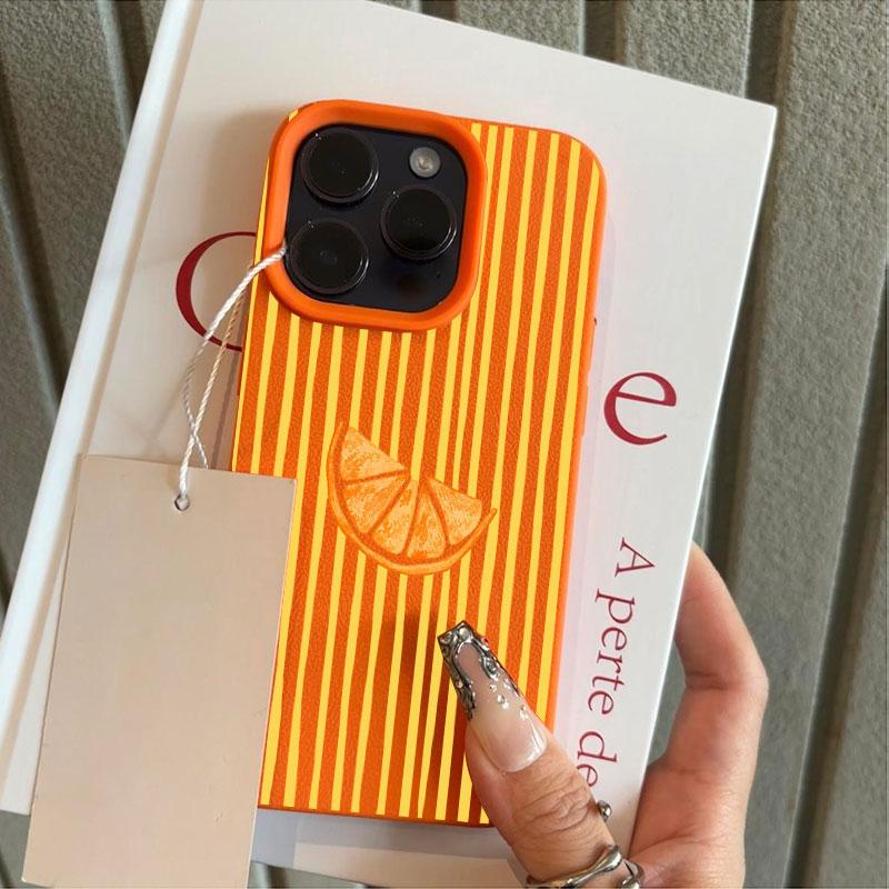 Simple Yellow Striped Lemon Pattern Silicone Phone Case For iPhone 17 Pro Max 14 Plus 11 12 13 14 15 16 Pro 17 Air Soft Cover