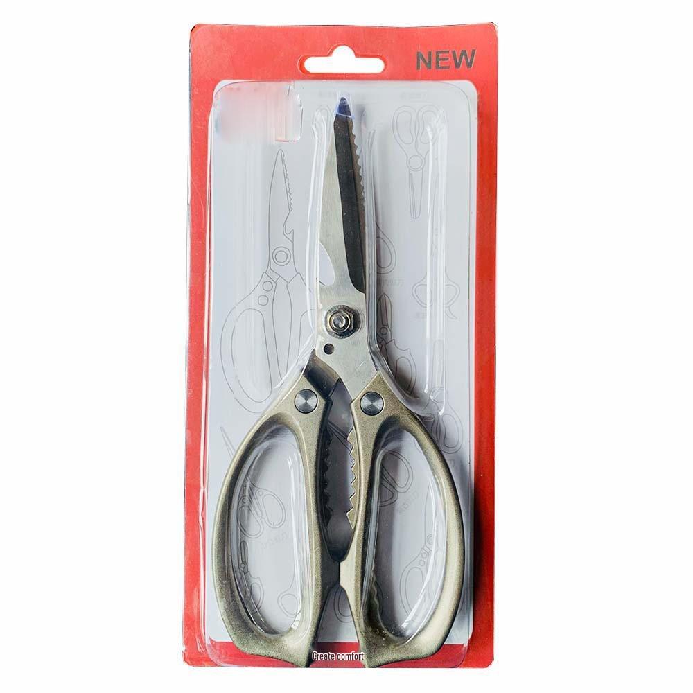 German-Style Multi-Functional Kitchen Shears: Strong Stainless Steel Scissors for Cutting Chicken Bones and Gutting Fish