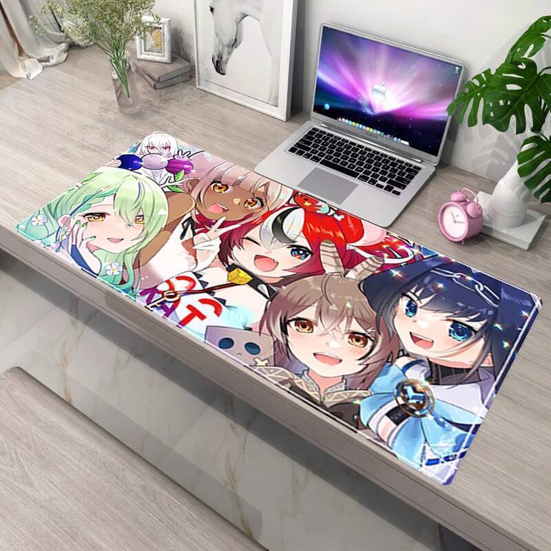 XXL Laptop Deskmat Non-slip Mat Pc Accessories Hololive Large Mousepad Gamer Gawr Gura Mausepad Kawaii Mousepad Mat Keyboard Pad