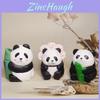 Panda-Dekoration aus Holz mit Schlüsselanhänger – ideal als Geschenk oder Sammlerstück für Zuhause.