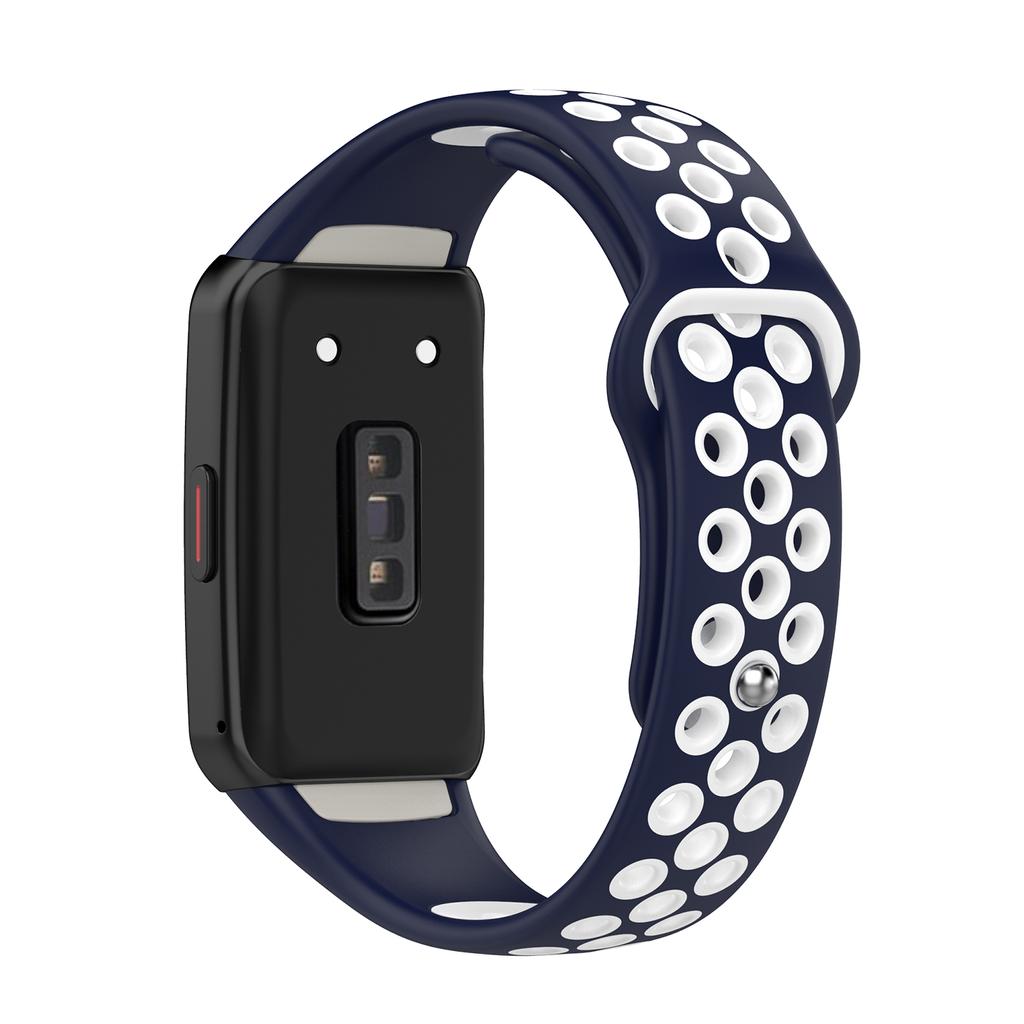 Weiches Silikon-Sportarmband für Huawei Band 6, zweifarbig, Smart-Armband, Ersatzarmband aus TPU für Honor Band 6