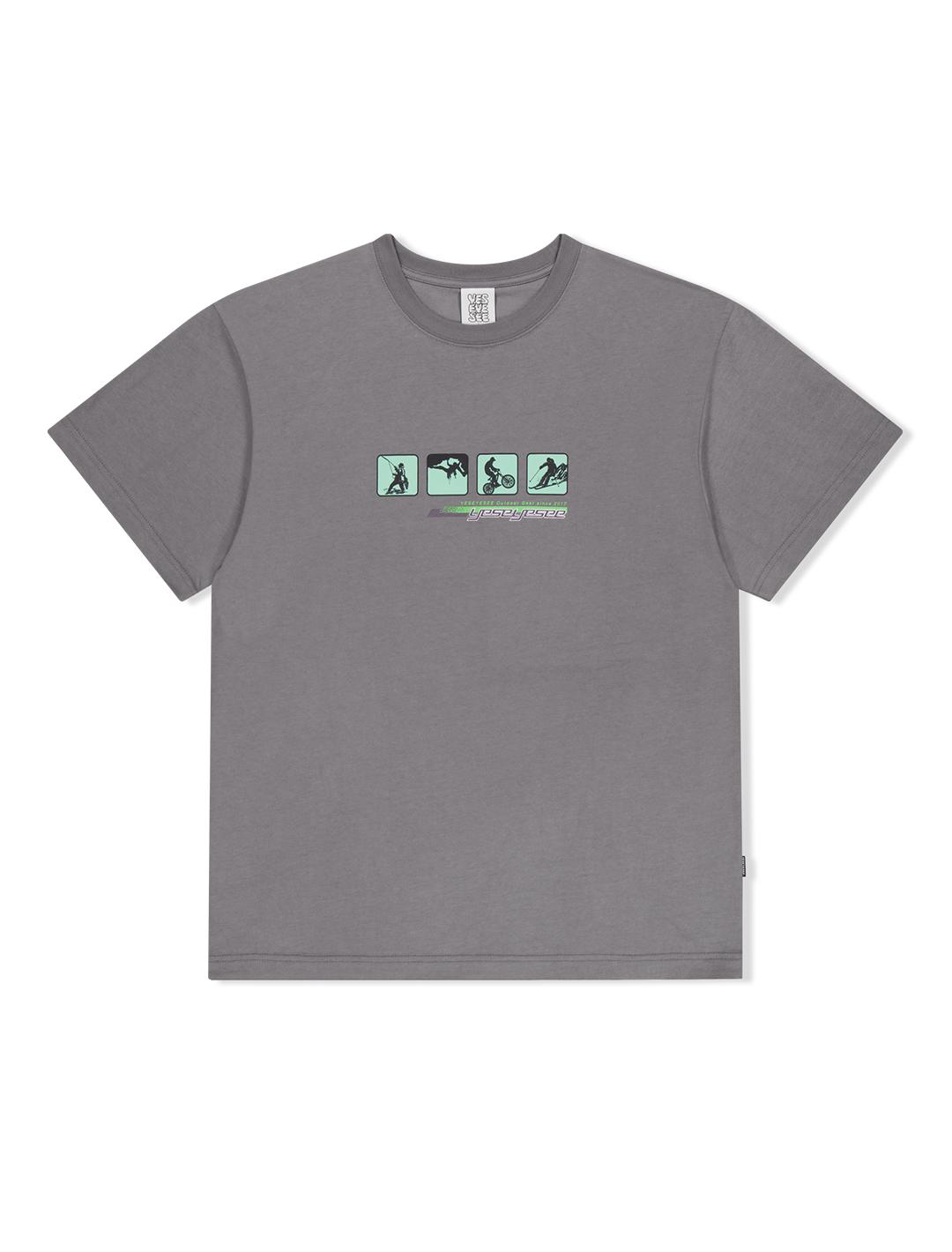 Yes Ic Y.E.S Outdoor Tee Dark Gray Dark Grey/M