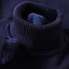 Autunno Inverno Abbigliamento Sportivo Uomo Maglione a Collo Alto Lavorato a Maglia Vestibilità Slim Manica Lunga Pullover Colore Unico Abbigliamento Uomo