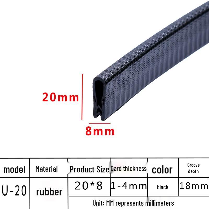U-Shaped Rubber Edge Trim Sealing Strip